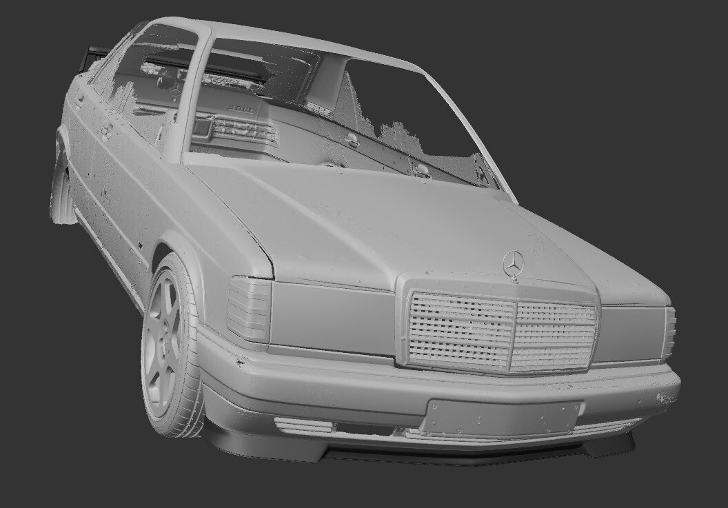 Передняя губа в стиле AMG для Mercedes-Benz 190E (W201) — 3D-печать, кузов, ракурс 3 из 5