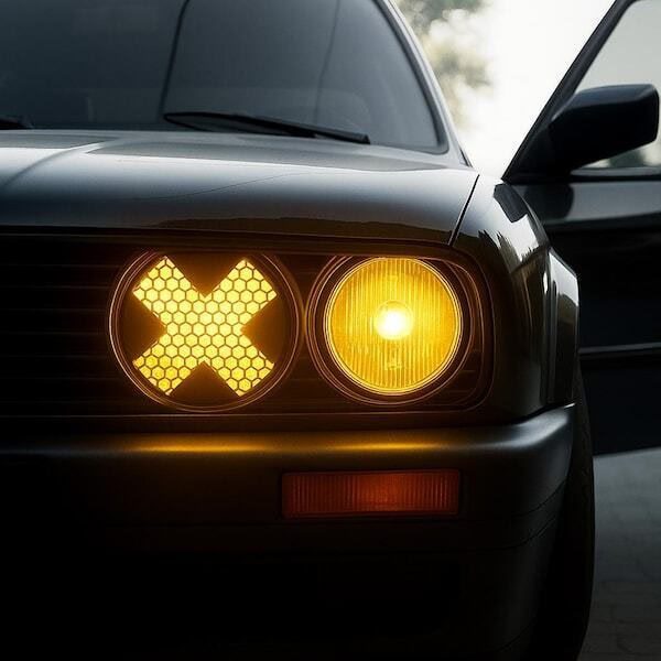 Воздухозаборник фары BMW E30 Cold Air Headlight X Honeycomb Drift