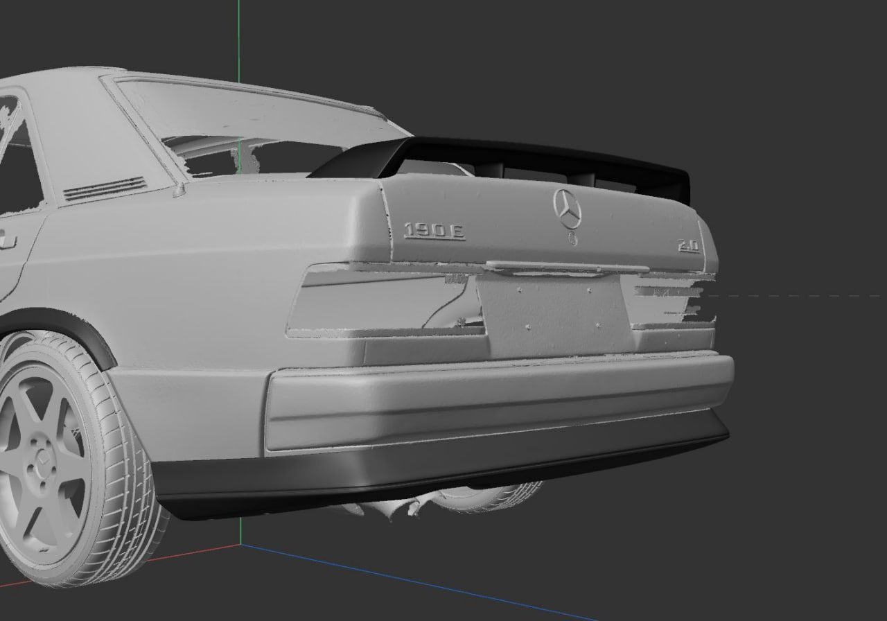 Задняя накладка для Mercedes-Benz 190E W201 рестайлинг